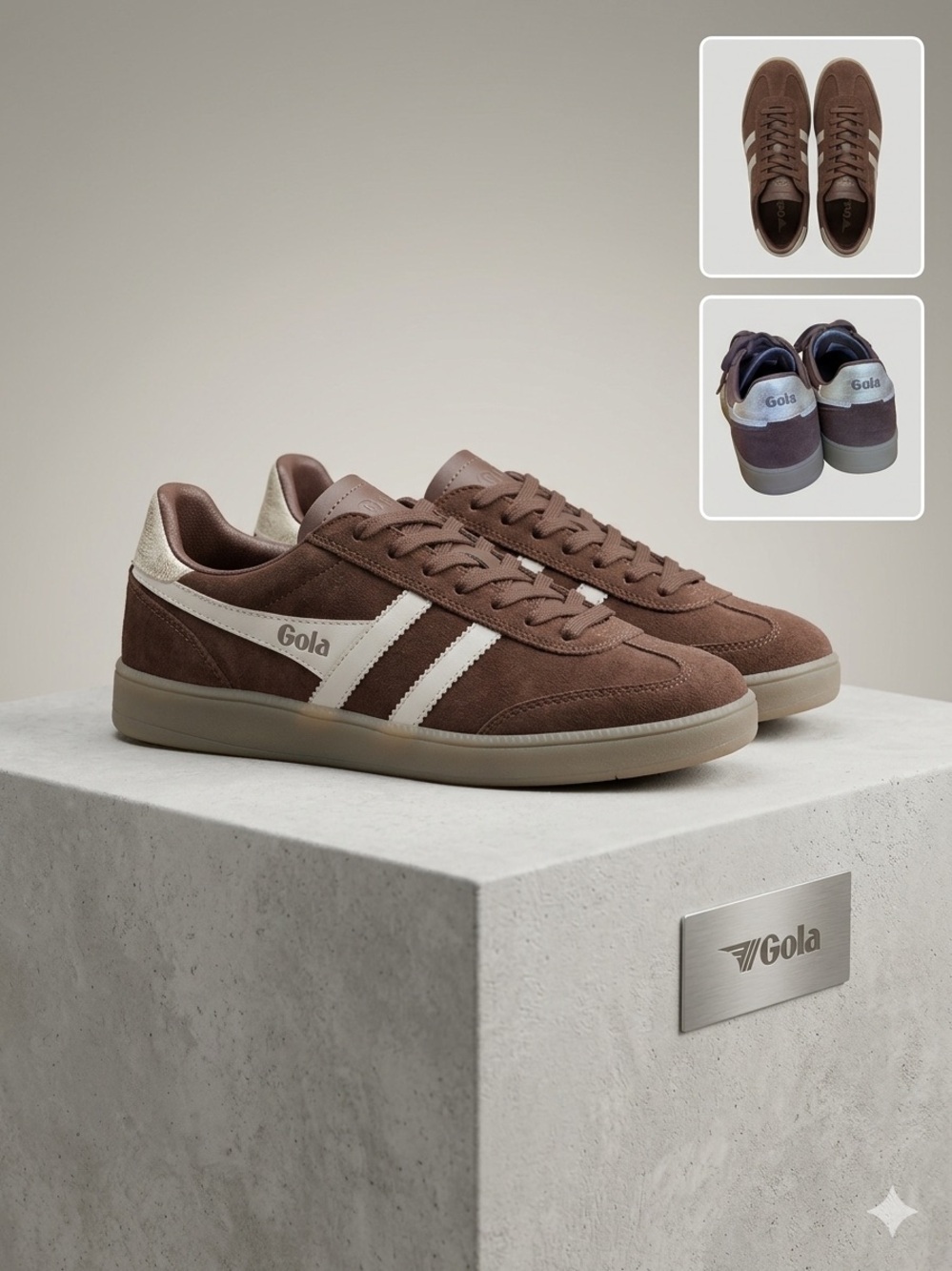 Gola Brown Suede Sneakers